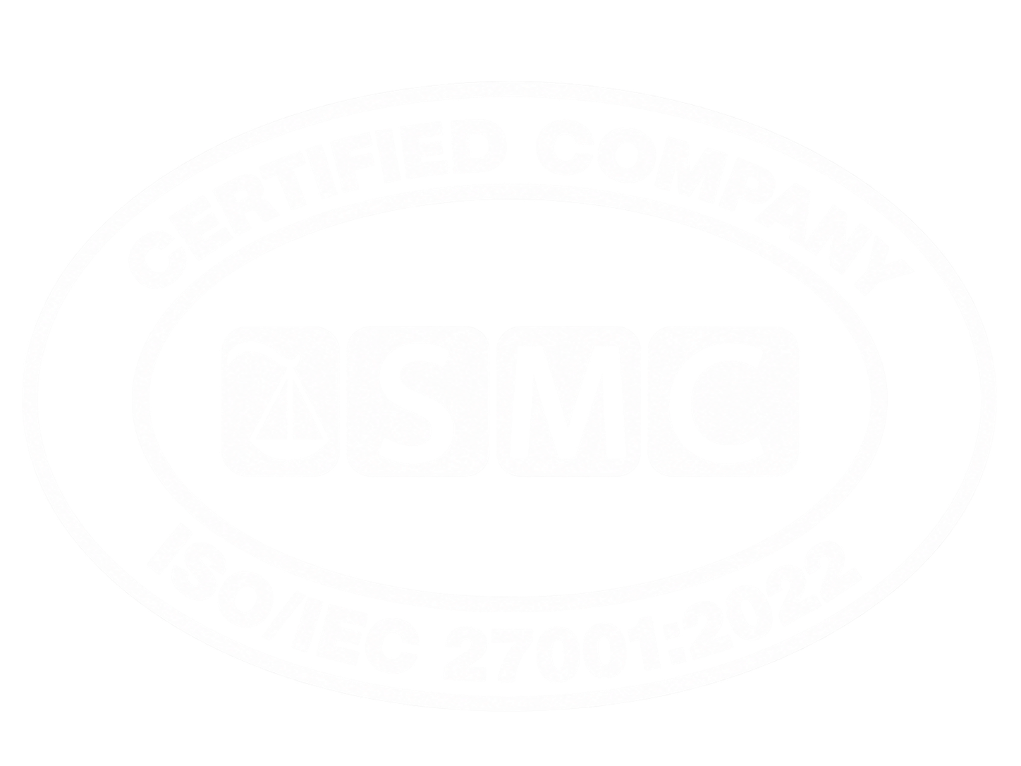 ISO/IEC 27001:2022 SMC certified company emblem